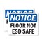 Signmission Floor Not ESD Safe, 10 in W x Rectangle, Plastic OS-2PACK-NS-P-710-L-12793 - alternate 1